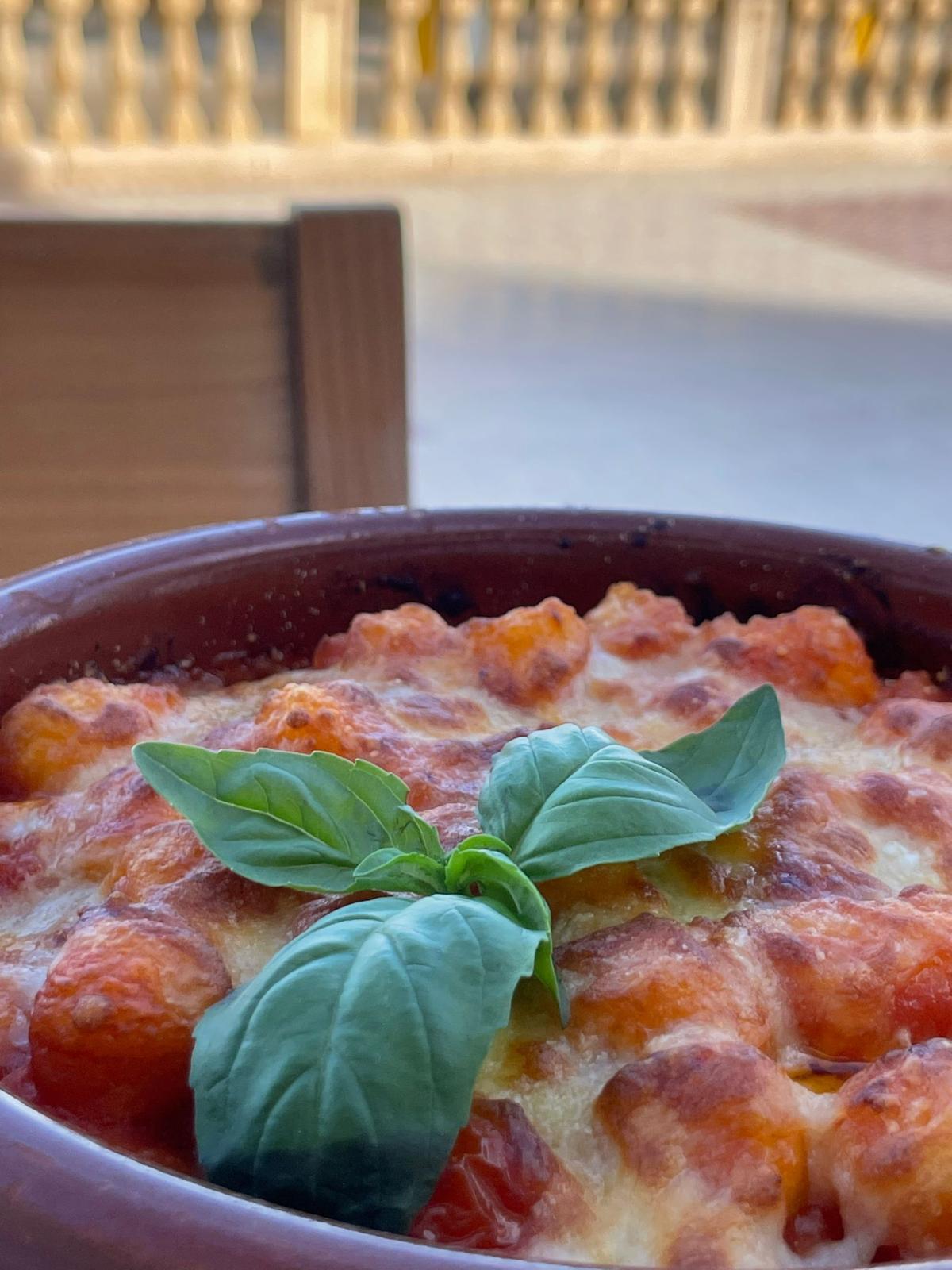 Bubbling gnocchi
